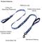 Show in main carousel: Eddie Bauer Flat Reflective Dog Leash with Assist Handle, 6-ft long, 1-in wide, Blue slide 2 of 3