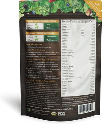 Show full view: Ruff Greens VitaSmart Multivitamin Dog Supplement, 6.9-oz bag slide 6 of 7