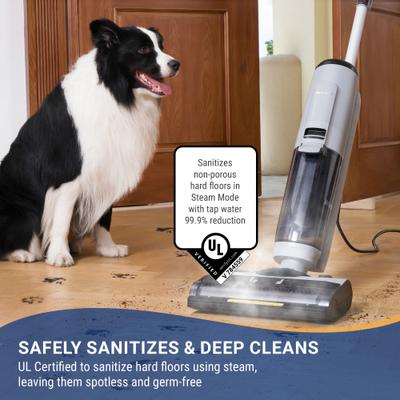 Show full view: Tineco GO H2O Steam Floor Washer Corded, Grey/Black slide 3 of 6