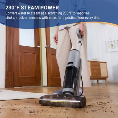 Show full view: Tineco GO H2O Steam Floor Washer Corded, Grey/Black slide 4 of 6