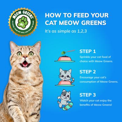 Show full view: Ruff Greens Meow Greens VitaSmart Cat Food Topper, 2.96-oz bag slide 3 of 6