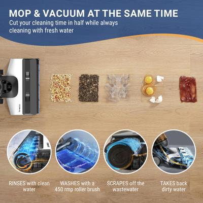 Show full view: Tineco Floor Washer Pet Cordless Mop & Vacuum Cleaner, 5 Series, Black slide 4 of 10