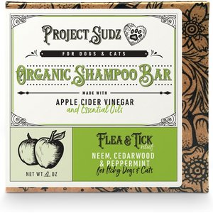 Project Sudz Flea & Tick Relief Shampoo Bar for Dogs, 4-oz box