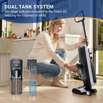 Show full view: Tineco Floor Washer Pet Cordless Mop & Vacuum Cleaner, 5 Series, Black slide 6 of 10