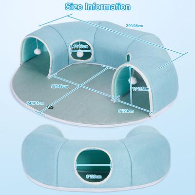 Show full view: Ownpets Cooling Cat Tunnel Bed, Blue slide 9 of 10