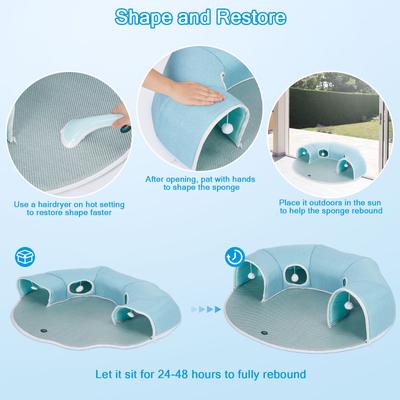 Show full view: Ownpets Cooling Cat Tunnel Bed, Blue slide 7 of 10
