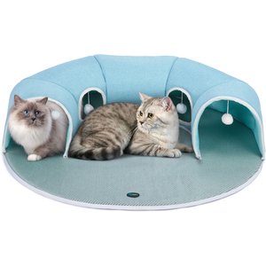 Ownpets Cooling Cat Tunnel Bed, Blue