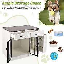Cesicia Indoor Furniture Style Dog Crate with Storage slide 2 of 7