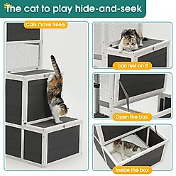 Cesicia Outdoor & Indoor Cat House slide 2 of 7