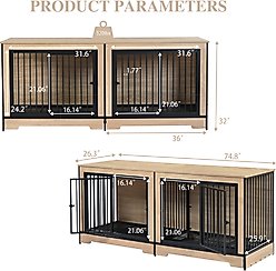 Cesicia 2 Room Furniture Style Dog Crate slide 2 of 6