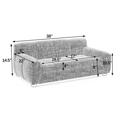 Show full view: Zeus & Ruta Sofa with Armrests & Backrest Dog Bed, Beige slide 6 of 6