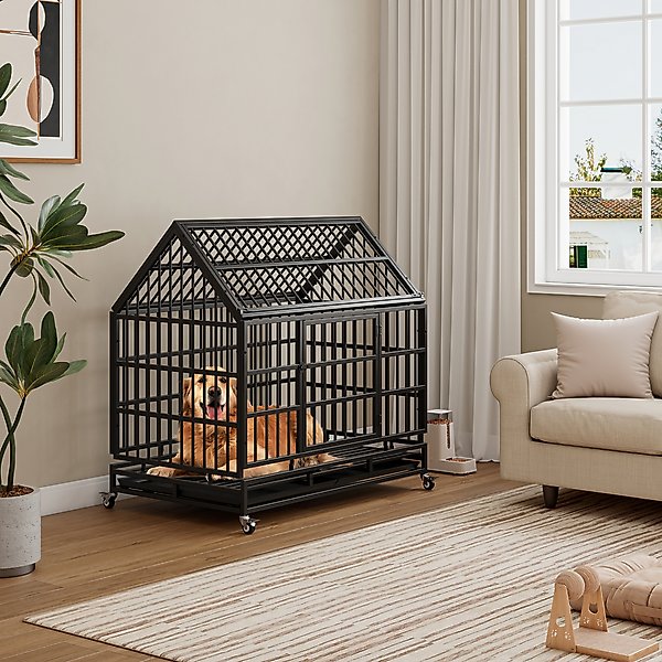 Show full view: Cesicia Wheeled Metal Dog Crate slide 6 of 6