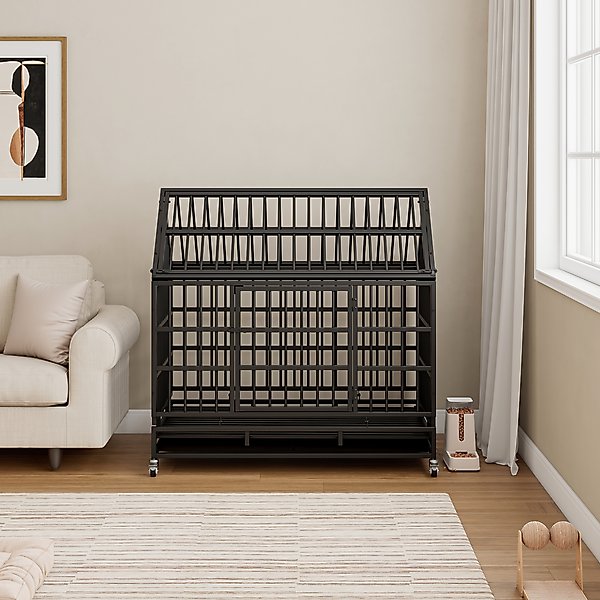 Show full view: Cesicia Wheeled Metal Dog Crate slide 2 of 6