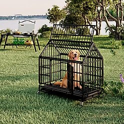 Cesicia Wheeled Metal Dog Crate