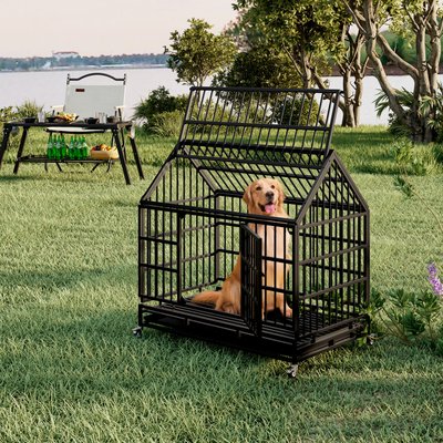 Cesicia Cesicia Wheeled Metal Dog Crate