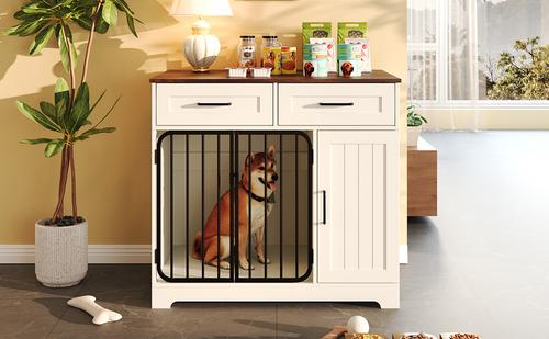 Show full view: Cesicia Indoor Furniture Style Dog Crate with Storage slide 7 of 7