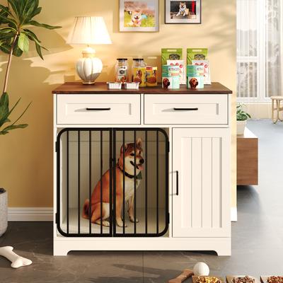 Show full view: Cesicia Indoor Furniture Style Dog Crate with Storage slide 2 of 7
