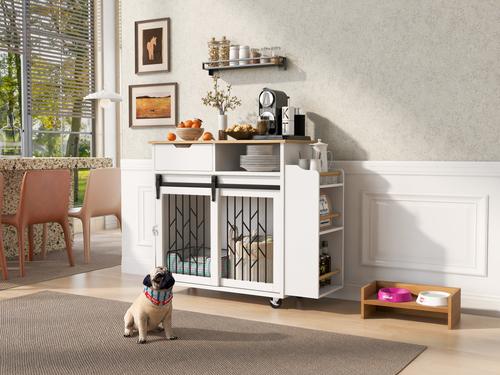 Show full view: Cesicia Kitchen Island End Table Furniture Style Dog Crate slide 8 of 8