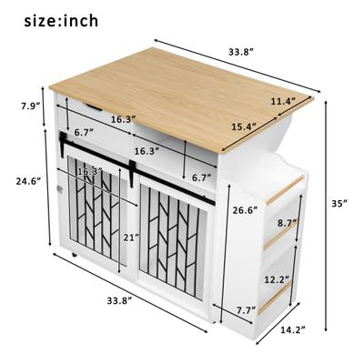 Show full view: Cesicia Kitchen Island End Table Furniture Style Dog Crate slide 6 of 8