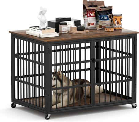 Show full view: Cesicia Wrought Iron Furniture Style Dog Crate slide 3 of 6