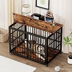 Cesicia Wrought Iron Furniture Style Dog Crate