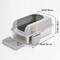 Show in main carousel: Cesicia Enclosed Stainless Steel Cat Litter Box slide 6 of 6