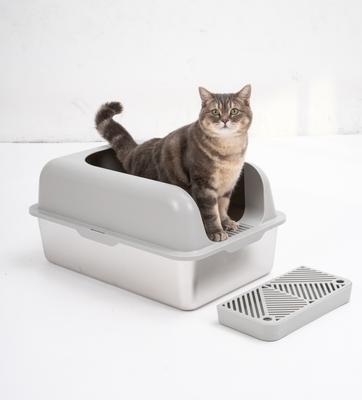 Show full view: Cesicia Enclosed Stainless Steel Cat Litter Box slide 2 of 6