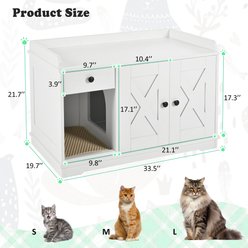 Cesicia Indoor Side Table Cat Litter Box Enclosure slide 2 of 7