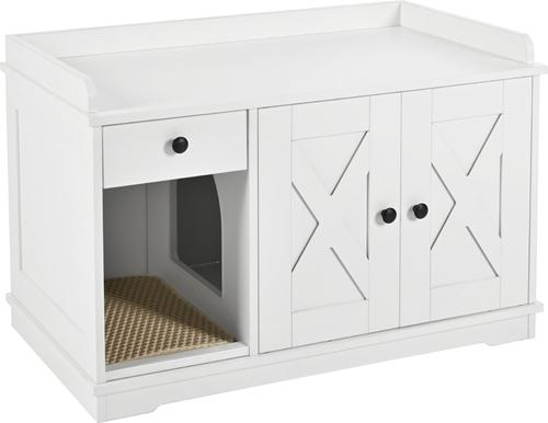 Show full view: Cesicia Indoor Side Table Cat Litter Box Enclosure slide 5 of 7