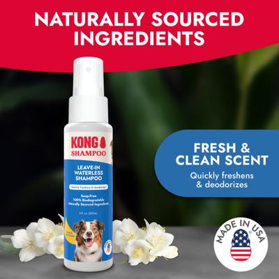 Show full view: KONG Leave-In Waterless Dog Shampoo, 8-oz bottle slide 2 of 7