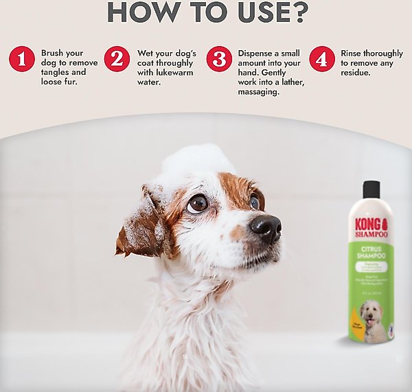 Show full view: KONG Citrus Degreasing Dog Shampoo, 16-oz bottle slide 6 of 7