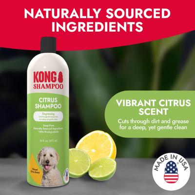 Show full view: KONG Citrus Degreasing Dog Shampoo, 16-oz bottle slide 3 of 8