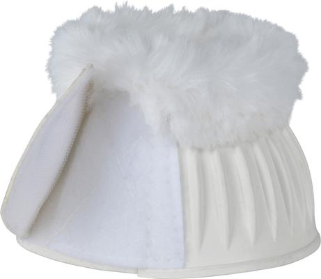 Show full view: WeatherBeeta Tough-Tec Prime Fleece Trim Rubber Bell Horse Boots, White/White, Large slide 5 of 6