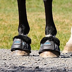 WeatherBeeta Tough-Tec Prime Fleece Trim Rubber Bell Horse Boots, Black/Black, Large slide 2 of 6