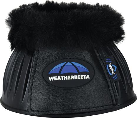 Show full view: WeatherBeeta Tough-Tec Prime Fleece Trim Rubber Bell Horse Boots, Black/Black, Medium slide 2 of 7