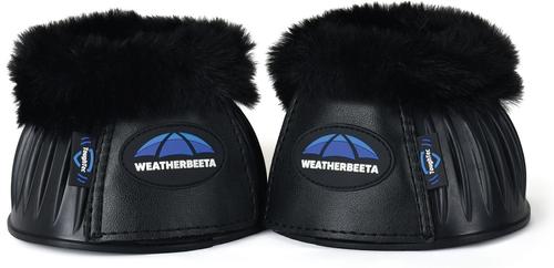 Show full view: WeatherBeeta Tough-Tec Prime Fleece Trim Rubber Bell Horse Boots, Black/Black, Medium slide 3 of 7