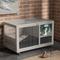 Show in main carousel: Coziwow Indoor/Outdoor Wooden Rabbit Hutch with Wheels, Grey slide 9 of 10