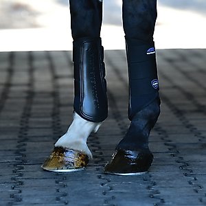 WeatherBeeta Tough-Tec Prime Brushing Horse Boots, Black/Black, Medium
