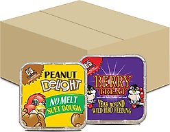 C&S Peanut Delight Dough & Berry Treat Suet Wild Bird Food, 24 count