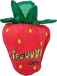 Yeowww! Strawberries Cat Plush Toy with Catnip, 1 count