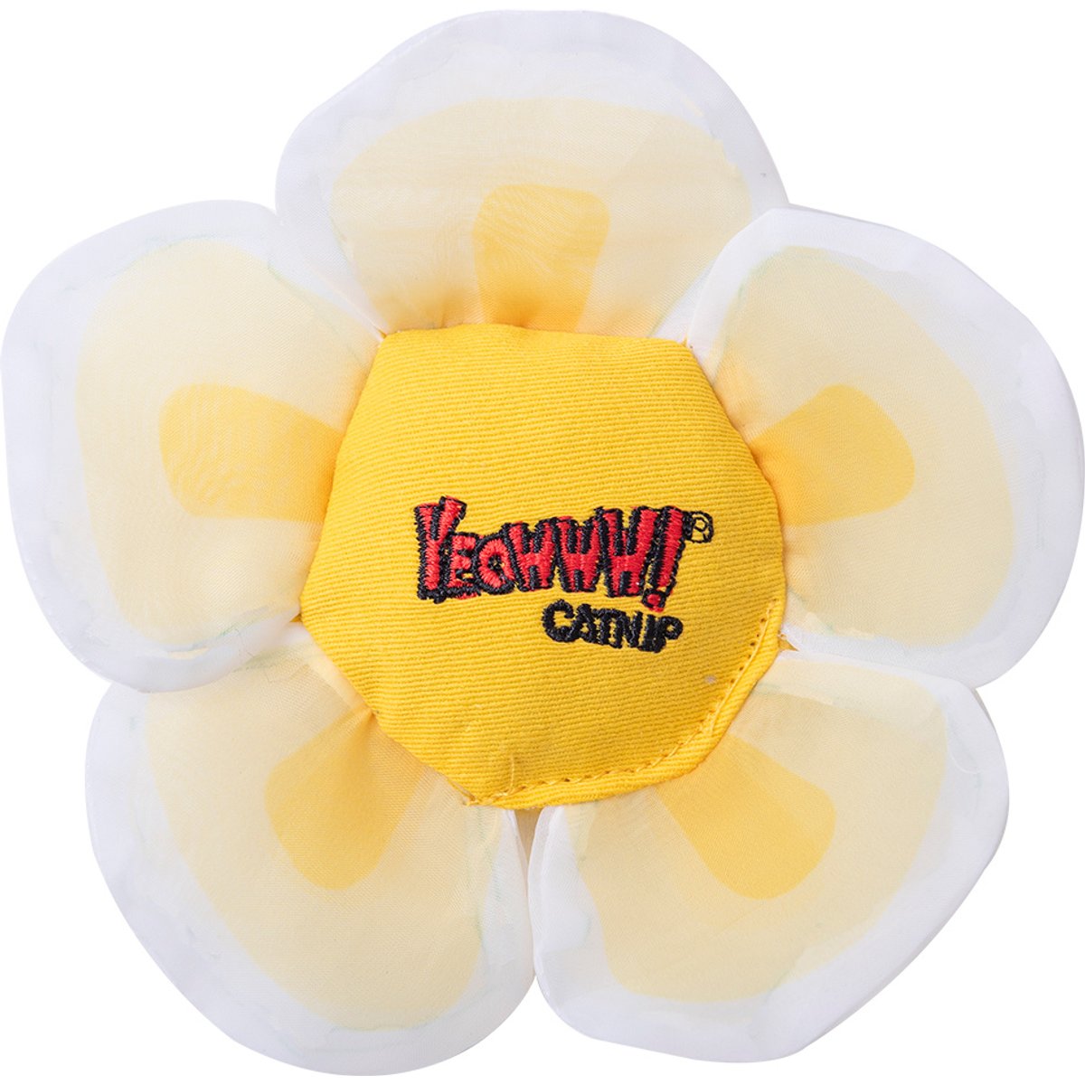 Yeowww! Daisy's Flower Tops Cat Plush Toy with Catnip, White