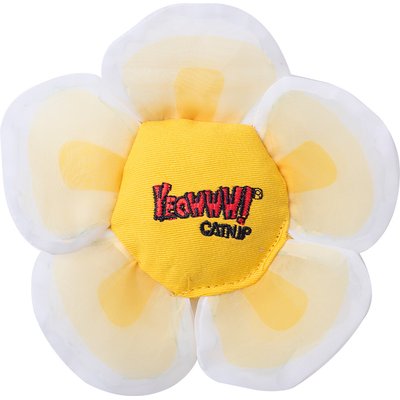 Yeowww! Yeowww! Daisy's Flower Tops Cat Plush Toy with Catnip, White