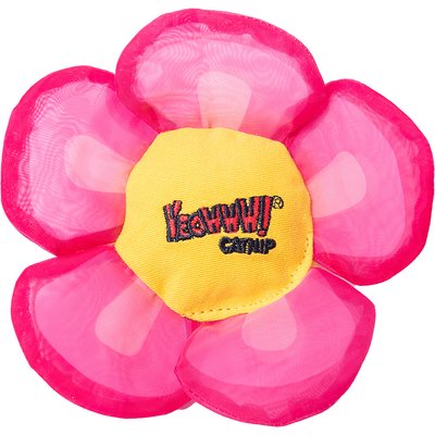Yeowww! Yeowww! Daisy's Flower Tops Cat Plush Toy with Catnip, Pink