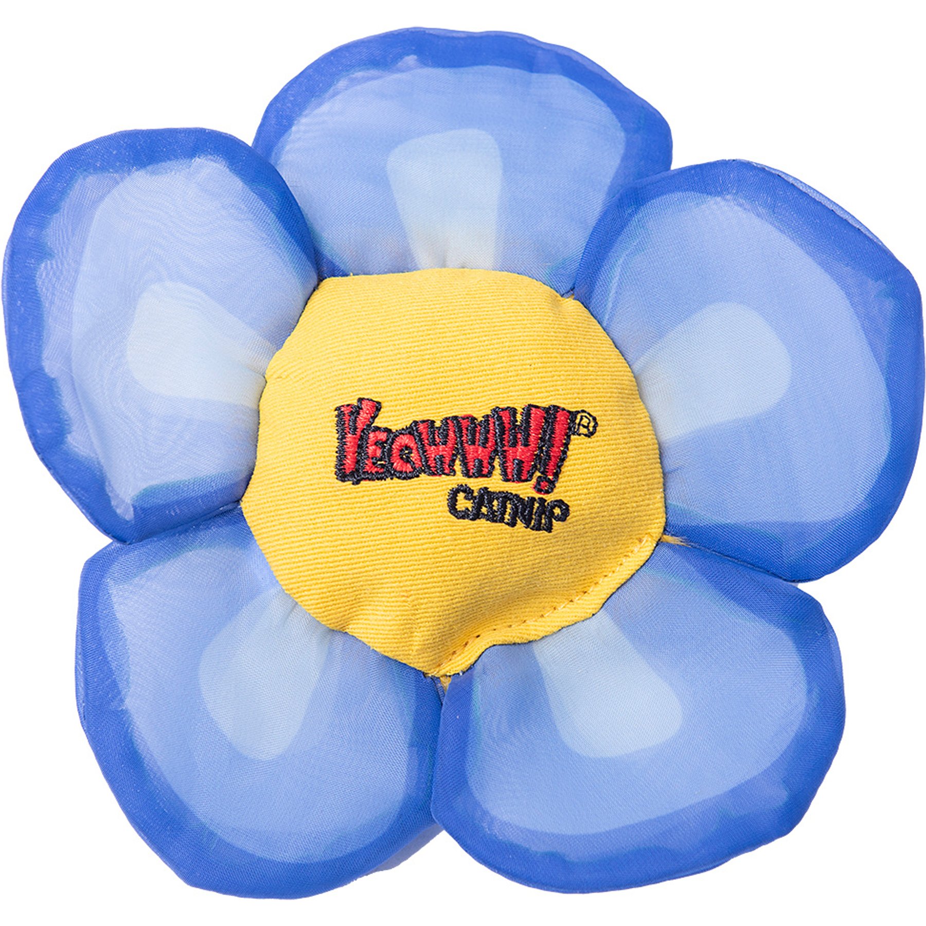 Yeowww! Daisy's Flower Tops Cat Plush Toy with Catnip, Blue