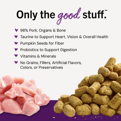 Show full view: Stella & Chewy's Dinner Morsels Plate Lickin' Pork Recipe Cat Dried Food, 3.5-oz bag slide 4 of 12