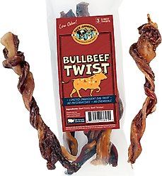 Pack Approved Bull Beef Twist Natural Dog Chews, 9-in, 3 count