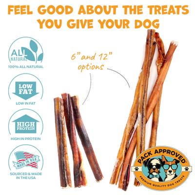 Show full view: Pack Approved Standard Beef Bully Sticks Natural Dog Chews, 12-in, 8 count slide 6 of 8