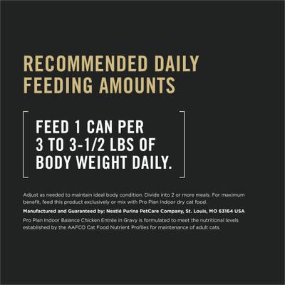 Show full view: Purina Pro Plan Indoor Grilled Chicken Entree in Gravy Wet Cat Food, 3-oz can, case of 24 slide 10 of 13