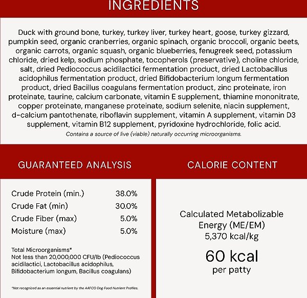 Stella & Chewy's Duck Duck Goose Dinner Patties Freeze-Dried Raw Dog Food