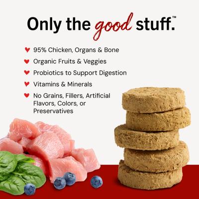 Show full view: Stella & Chewy's Chewy's Chicken Dinner Patties Freeze-Dried Raw Dog Food, 25-oz bag slide 4 of 13